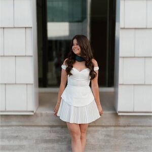 Showpo White Off-Shoulder Mini Dress